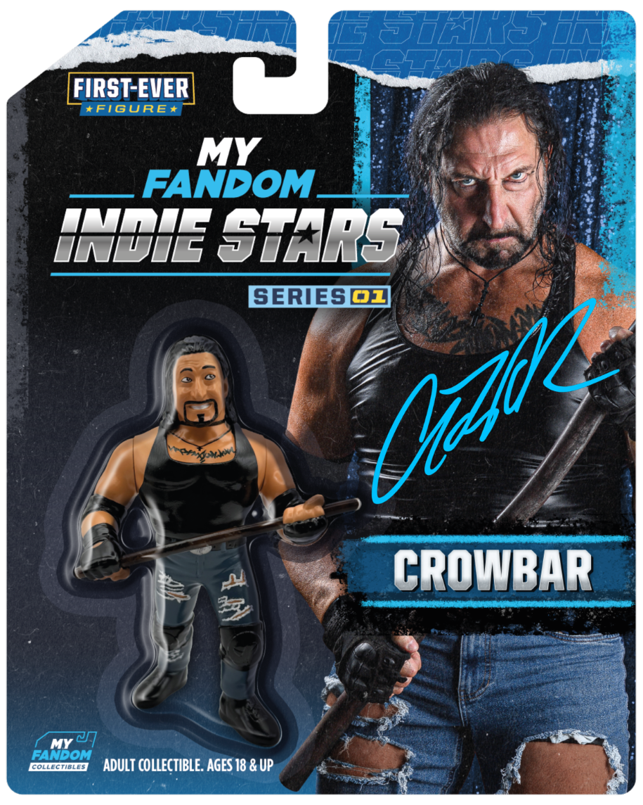 Crowbar Signed 4.5" Wrestling Figure – Limited to 250 w/ Certificate of Authenticity