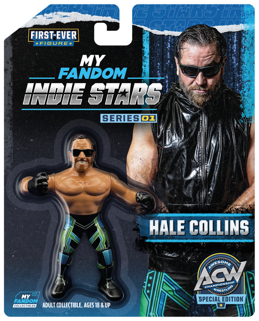 Hale Collins – MyFandom Indie Stars Wrestling Figure – ACW Edition – Blue and Green Variant Gear (Pre-Order)