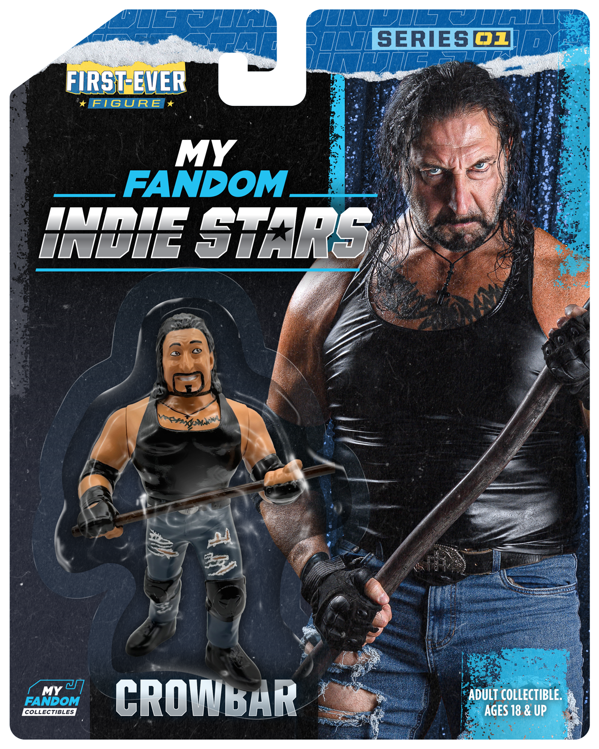 Crowbar – MyFandom Indie Stars Retro Wrestling Figure (Pre-Order)