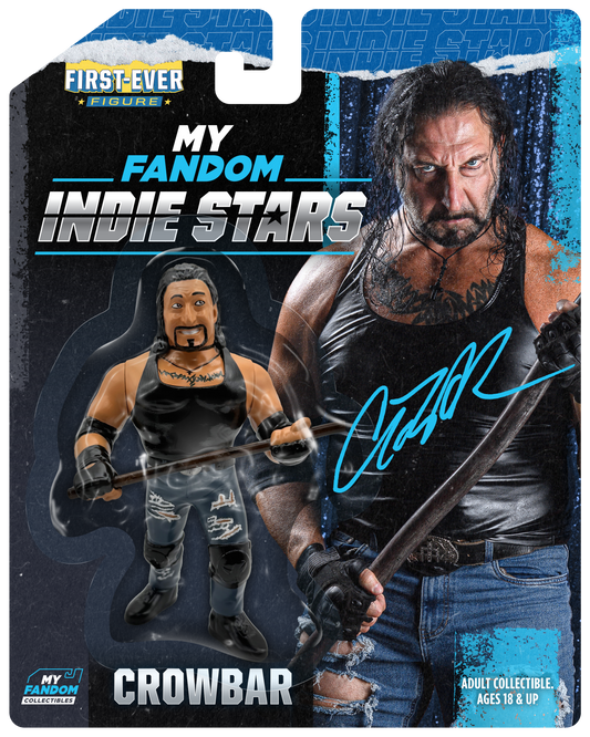 Crowbar Signed 4.5" Retro Wrestling Figure – Limited to 250 w/ Certificate of Authenticity