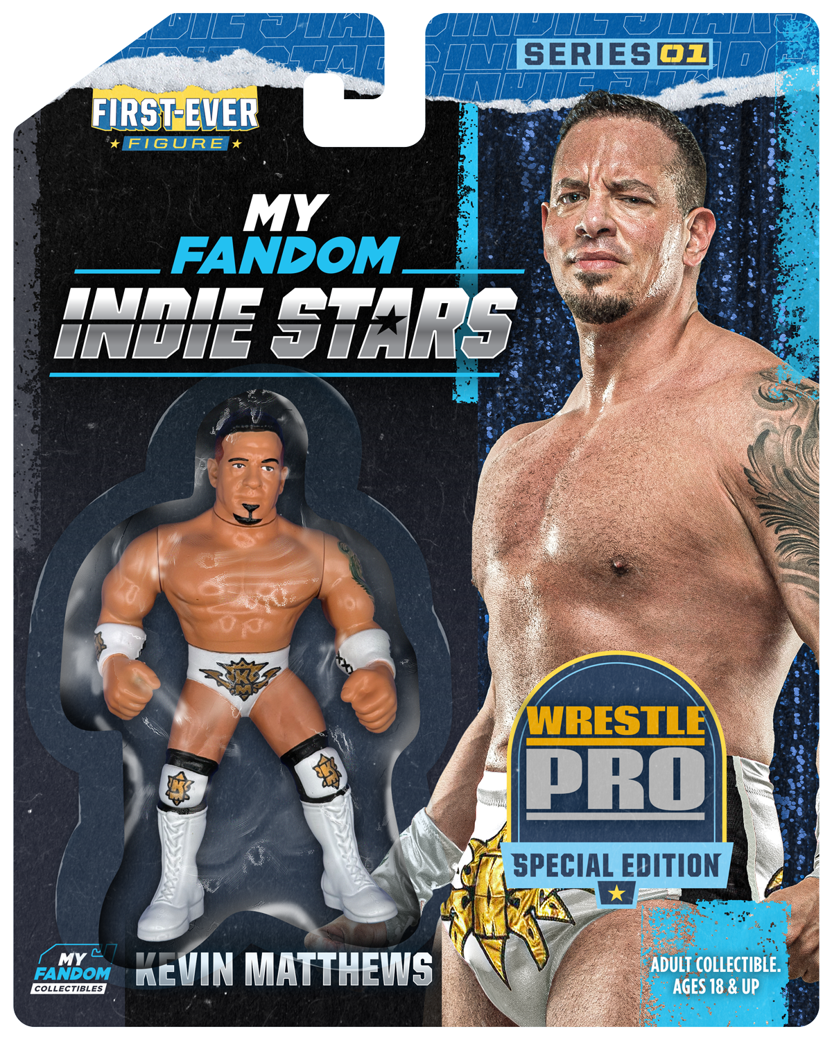Kevin Matthews – MyFandom Indie Stars Retro Wrestling Figure – WrestlePro Edition (Pre-Order)