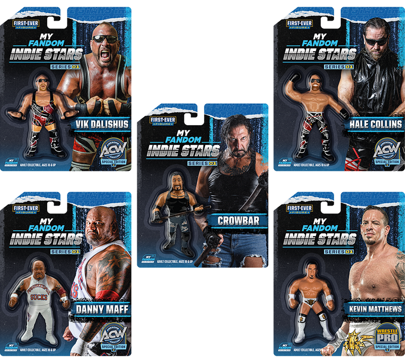 Core Set A – MyFandom Indie Stars Series 1 Wrestling Figure Bundle