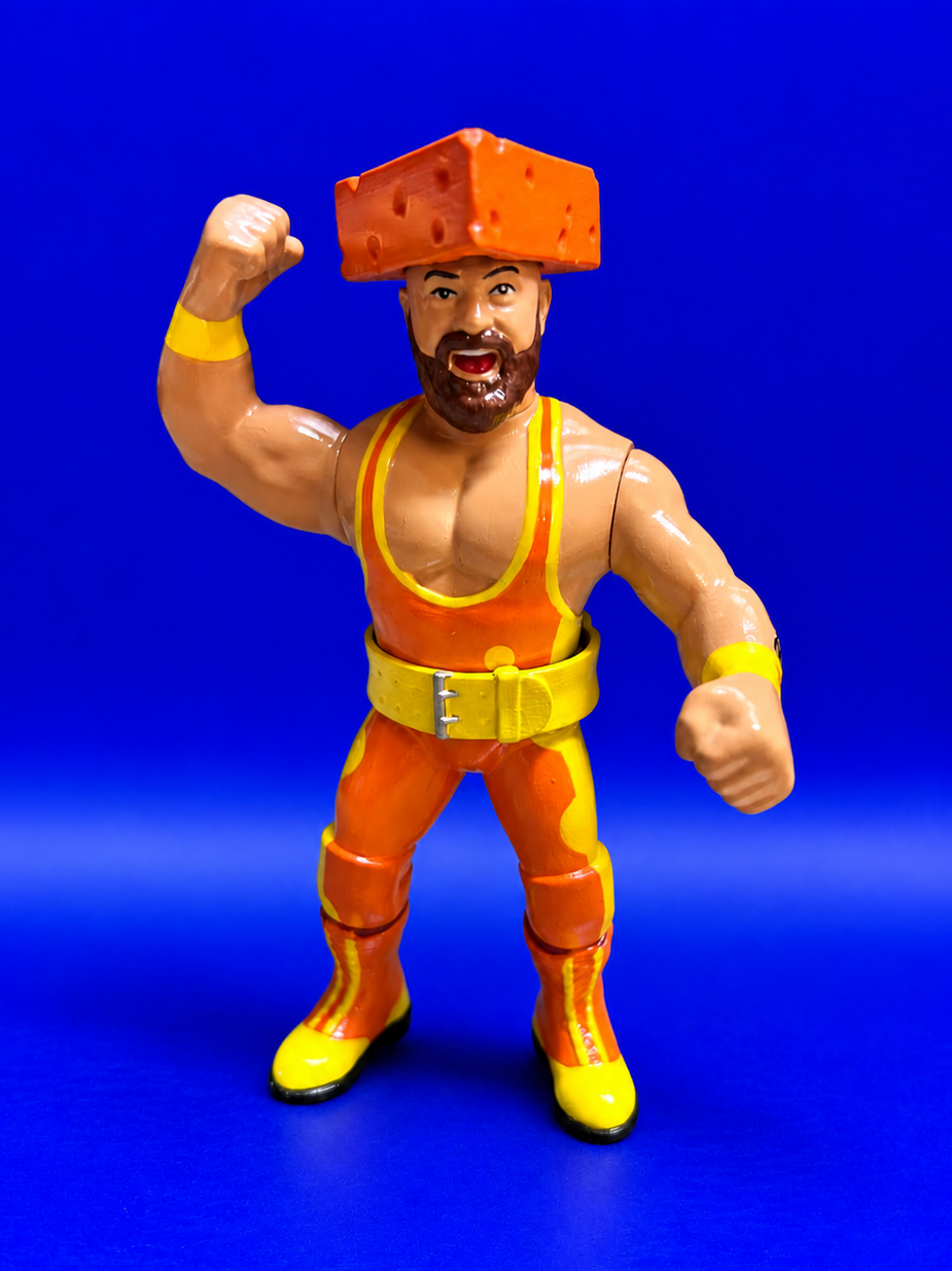 Mikey Cheese – MyFandom Indie Stars Series 2 Wrestling Figure – Orange Variant (Pre-Order)